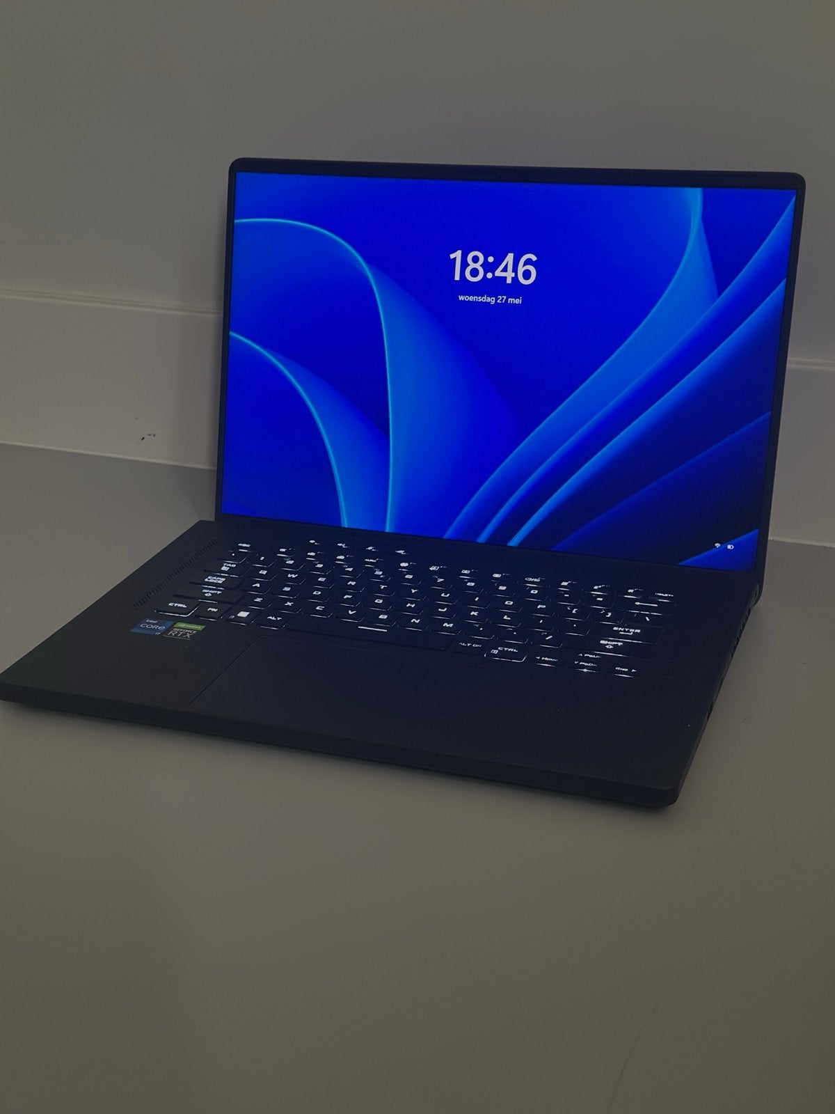 Asus ROG Gaming Laptop i7-12700H RTX 3050Ti + oplader, Ophalen, Met videokaart, Qwerty, Zo goed als nieuw