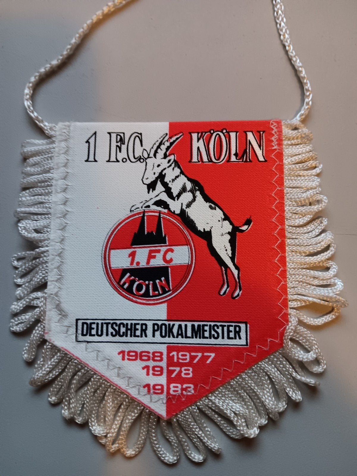 1. FC Köln Vaantje - Deutscher Pokalmeister, Ophalen of Verzenden, Gebruikt, Buitenlandse clubs, Vaantje of Sjaal