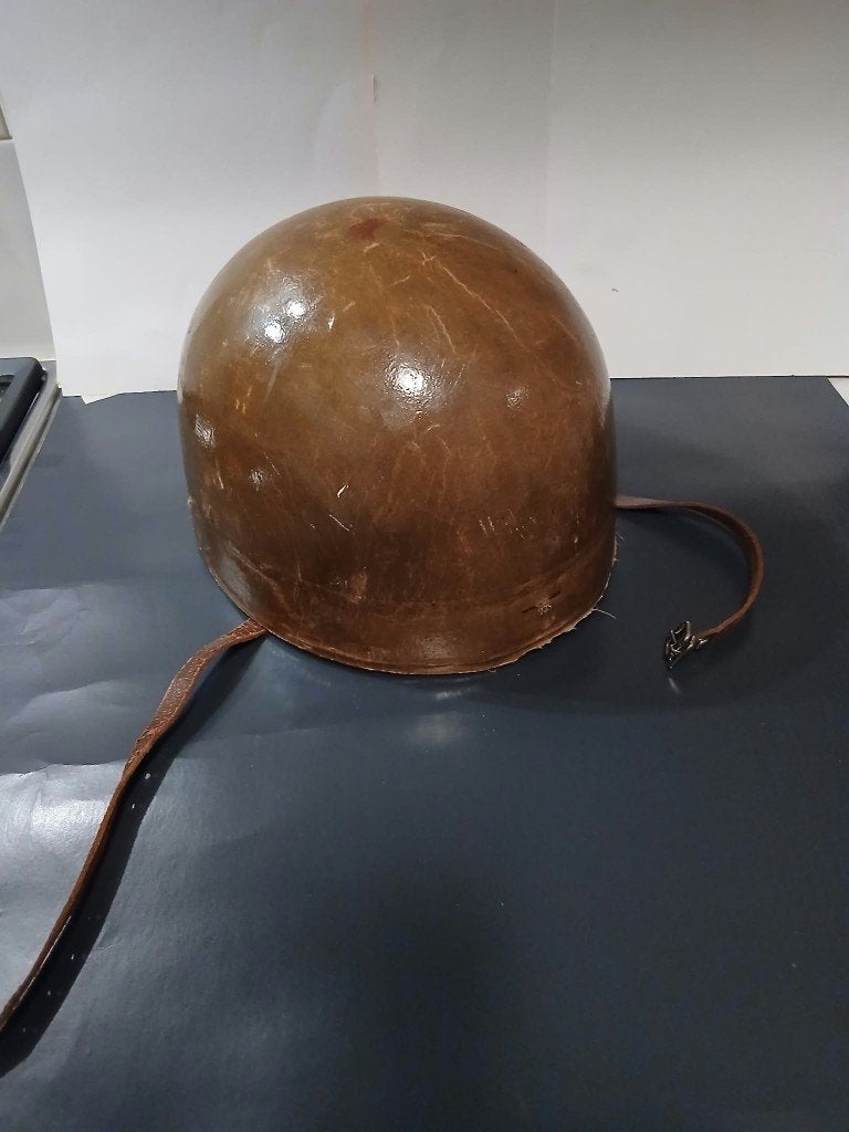 Belgische leger-motorhelm Model 1938, Ophalen of Verzenden, Landmacht, Overige gebieden, Helm of Baret