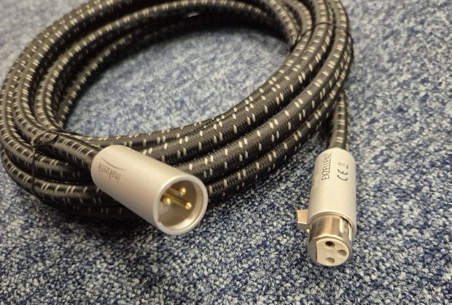 2x Inakustik Exzellenz Stereo XLR 5m, Ophalen of Verzenden, Zo goed als nieuw, 2 tot 5 meter, Interlink-kabel