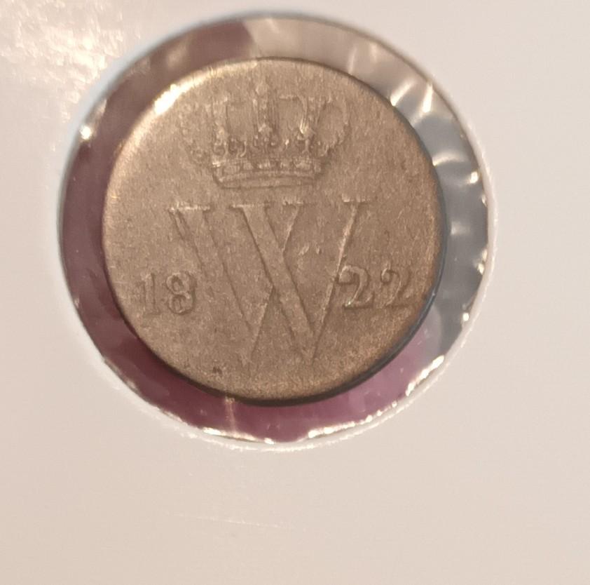 Halve cent Willem I 1822 Brussel, Ophalen of Verzenden, Koning Willem I, Overige waardes