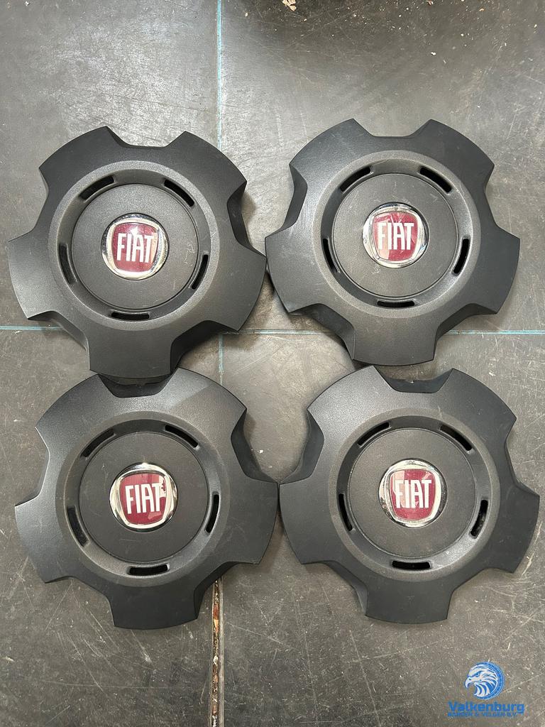 ORIGINELE Fiat Talento naafkap naafdop wieldop set zwart chr, Auto diversen, Wieldoppen, Gebruikt, -, Verzenden, -