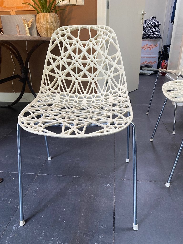 3 Witte stoelen (binnen en buiten), Ophalen, Kunststof, Drie, Wit