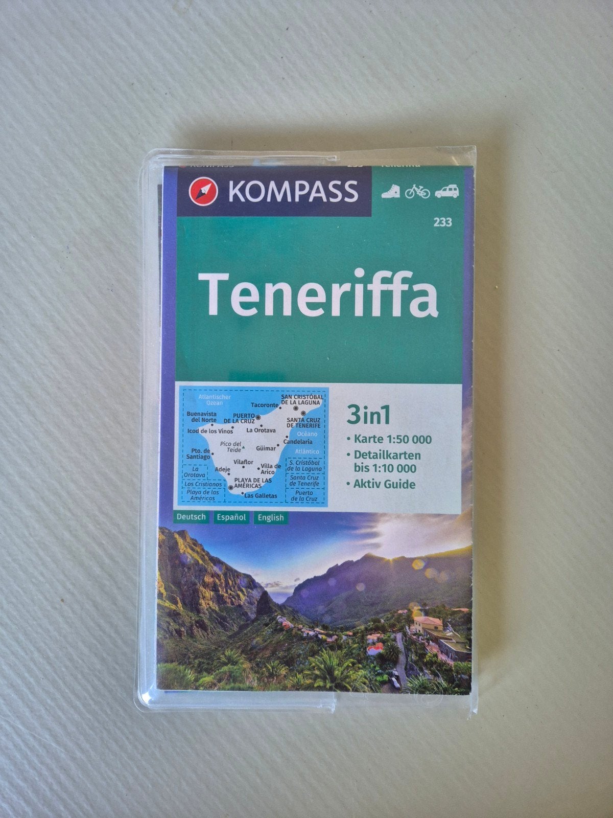 Kompass Tenerife wandelkaart jaar 2023, Boeken, Ophalen of Verzenden, Zo goed als nieuw, 2000 tot heden, Landkaart
