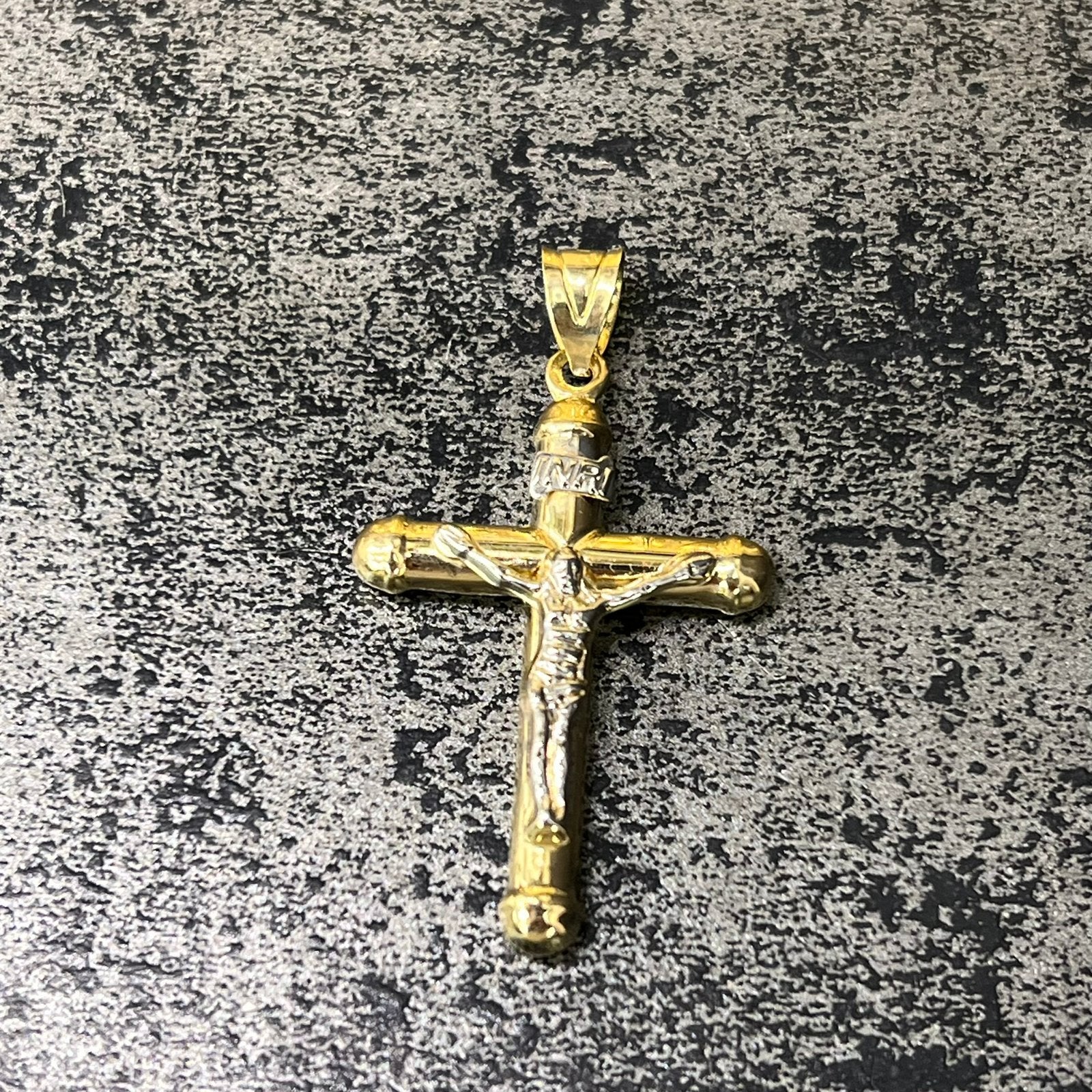 14 karaats gouden kruis kettinghanger nieuw, Ophalen of Verzenden, Nieuw, Goud, Kruis of Symbool
