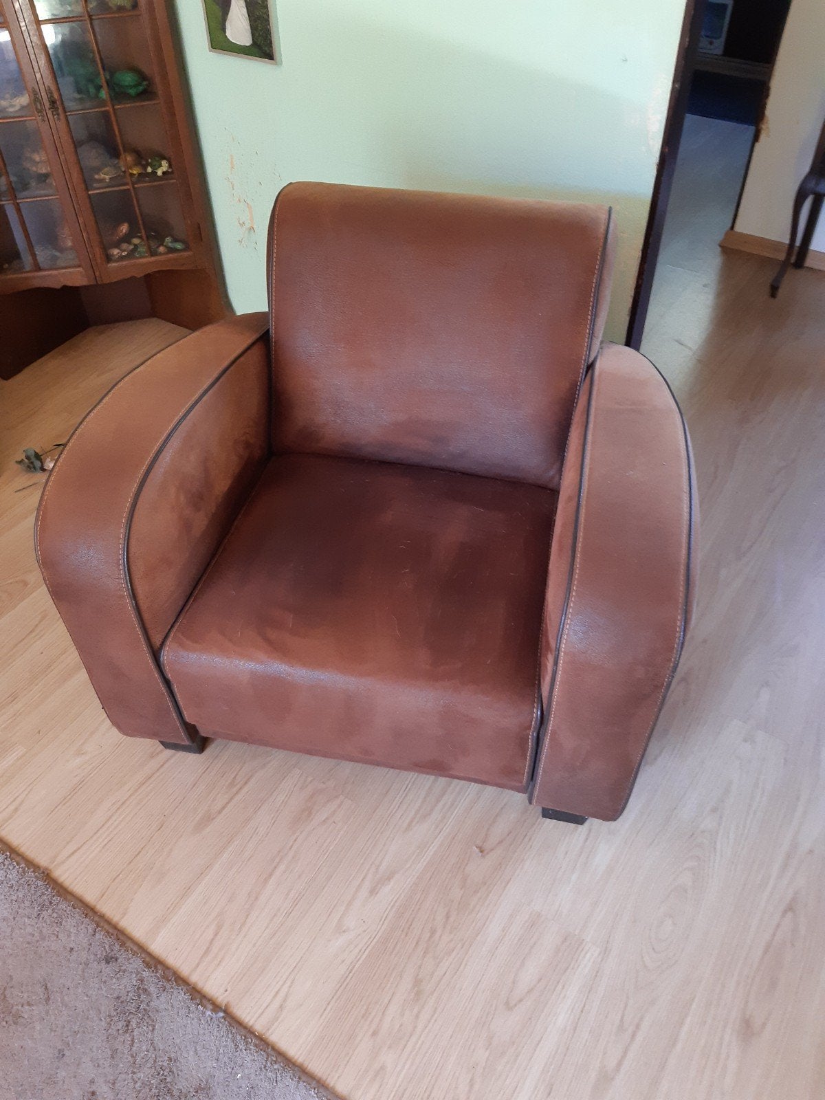 Nette bruine fauteuil / 1zitsbank/ stoel, Ophalen, Zo goed als nieuw, 75 tot 100 cm, 75 tot 100 cm