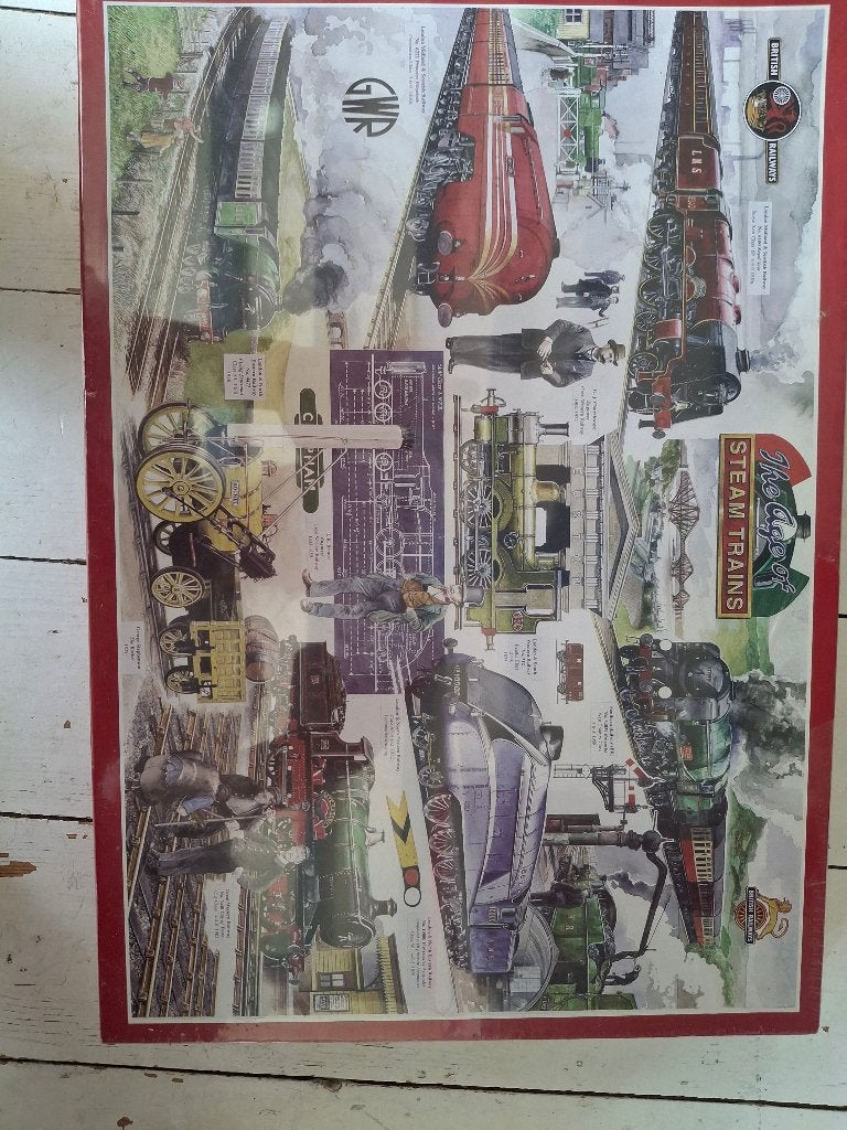 Legpuzzel steamtrain, Ophalen of Verzenden, 500 t/m 1500 stukjes, Nieuw, Legpuzzel