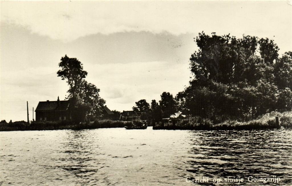 Gezicht op sluisje Goingarijp - 196? gelopen, Verzenden, 1960 tot 1980, Gelopen, Friesland