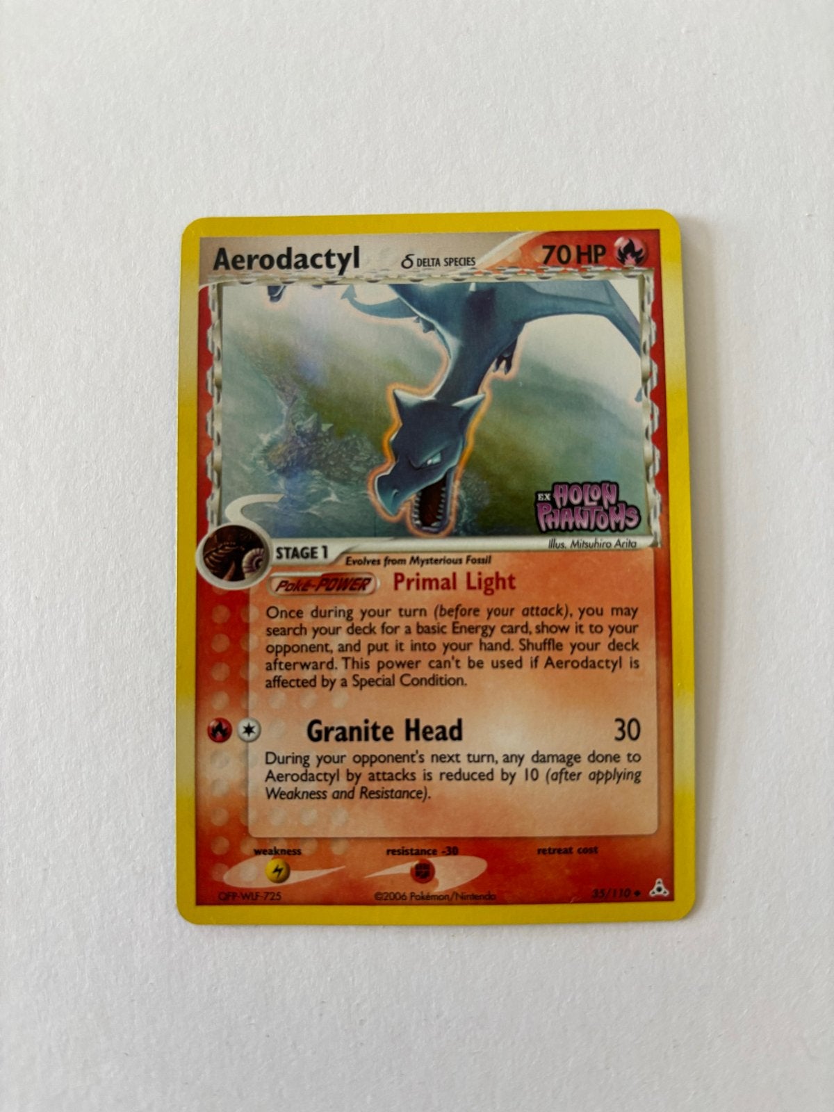 Aerodactyl Holo Rare Pokémon Kaart, Ophalen of Verzenden, Zo goed als nieuw, Losse kaart