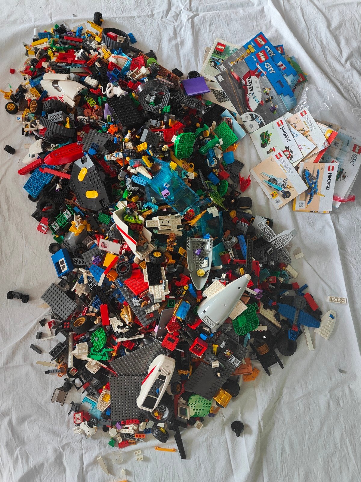 12kg Lego met boekjes - Grote partij losse stenen, Kinderen en Baby's, Speelgoed | Duplo en Lego, Gebruikt, Lego, Ophalen of Verzenden