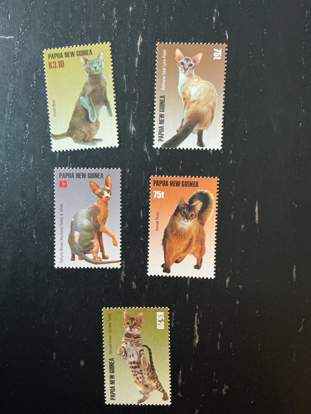 Postzegels Papoea-Nieuw-Guinea - Katten Thema, Postzegels en Munten, Ophalen of Verzenden, Postfris, Dier of Natuur