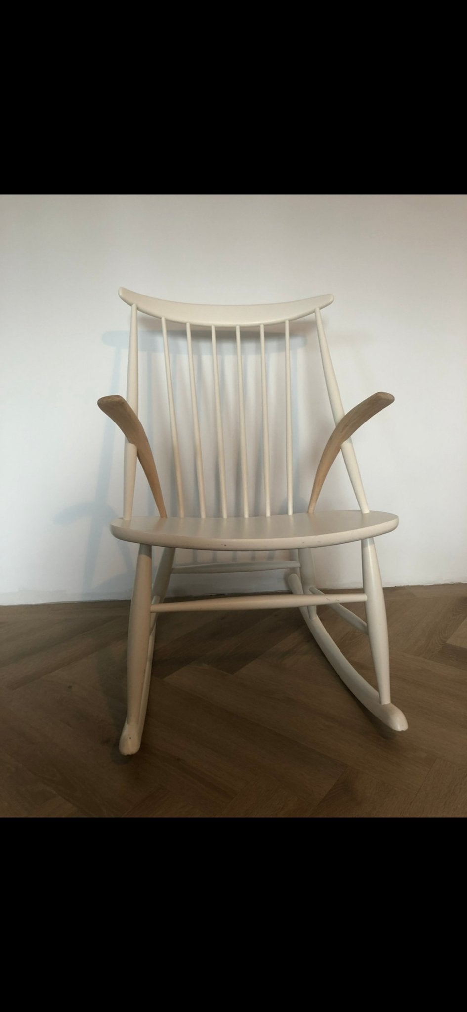 Retro vintage Illum Wikkelsø schommelstoel, Ophalen, Gebruikt, Overige kleuren, Scandinavisch