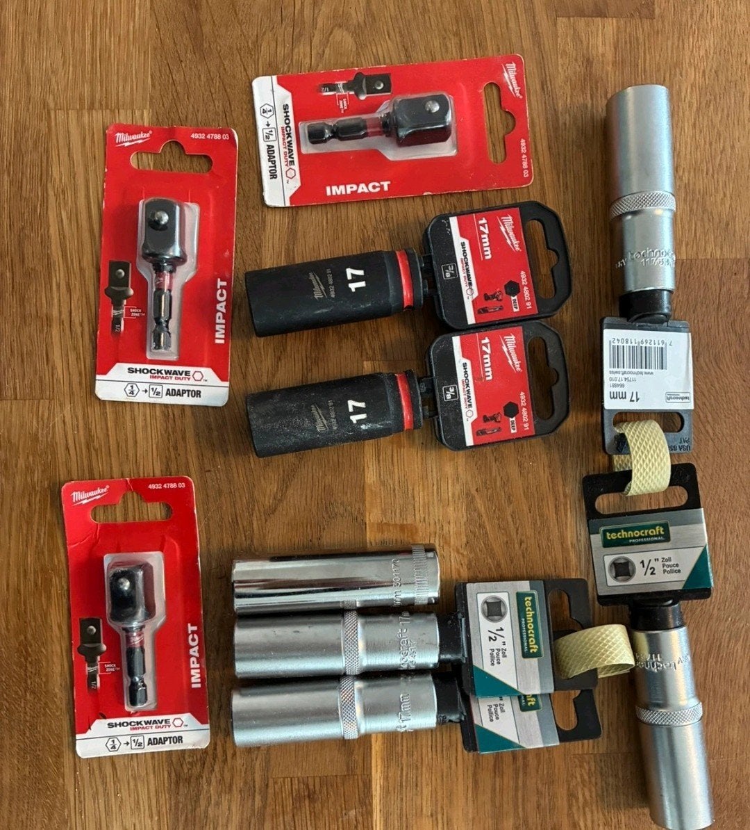 Milwaukee Shockwave Impact Adapters & Doppen Set - Nieuw, Ophalen of Verzenden, Nieuw, Sleutel/ratel, Milwaukee