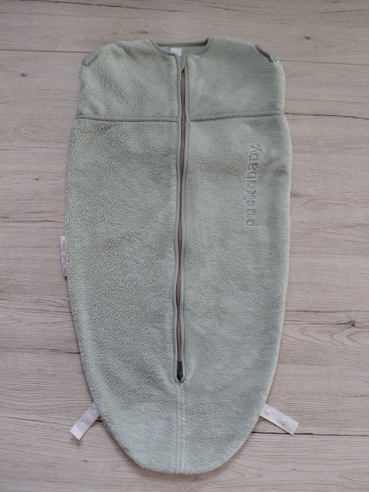 Puckababy mini, teddy Olive, zeer goede staat, Groen, Bakerzak of Bakerdoek, Inclusief buikband, Puckababy