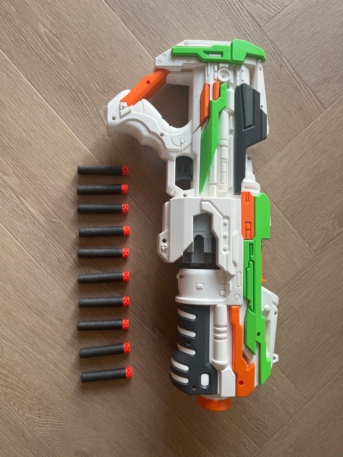 Nerf-achtig speelgoedgeweer met 10 foam pijltjes, Ophalen of Verzenden, Zo goed als nieuw, Jongen of Meisje
