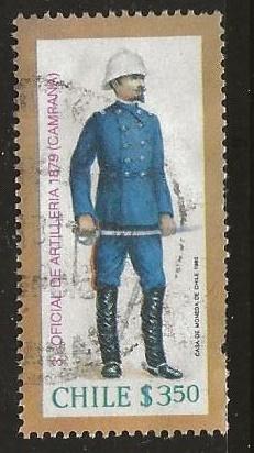 Chili 28, uniform, Verzenden, Gestempeld, Zuid-Amerika