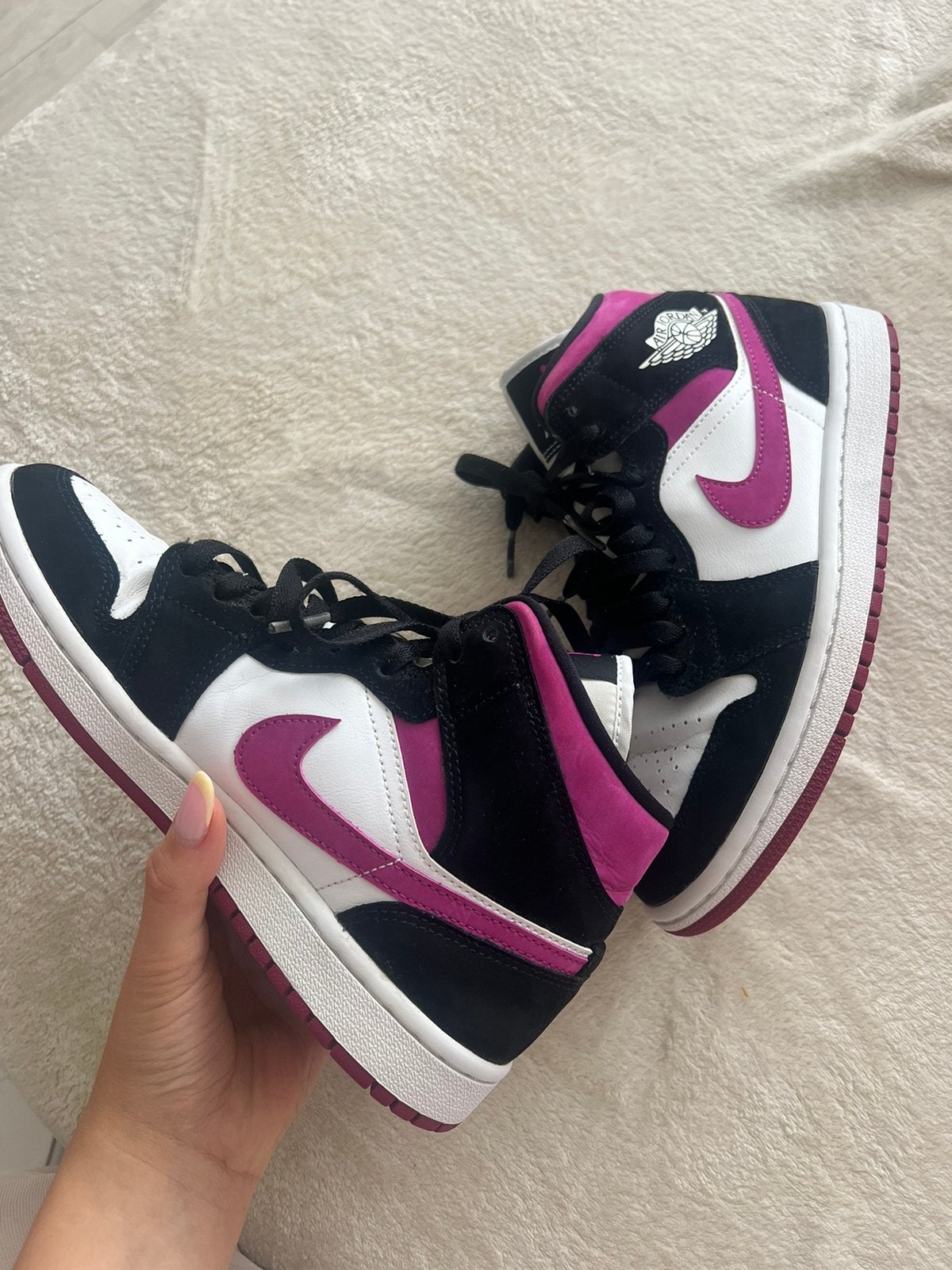 Nike Air Jordan 1 Mid Cactus Flower Magenta  Maat 38., Ophalen of Verzenden, Roze, Sneakers of Gympen, Zo goed als nieuw