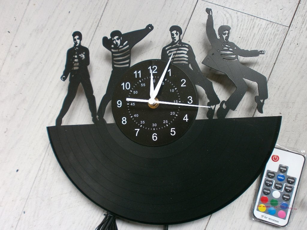 elvis klok met afstandsbediening led verlichting [ nieuw ], Ophalen of Verzenden, Nieuw, Wandklok