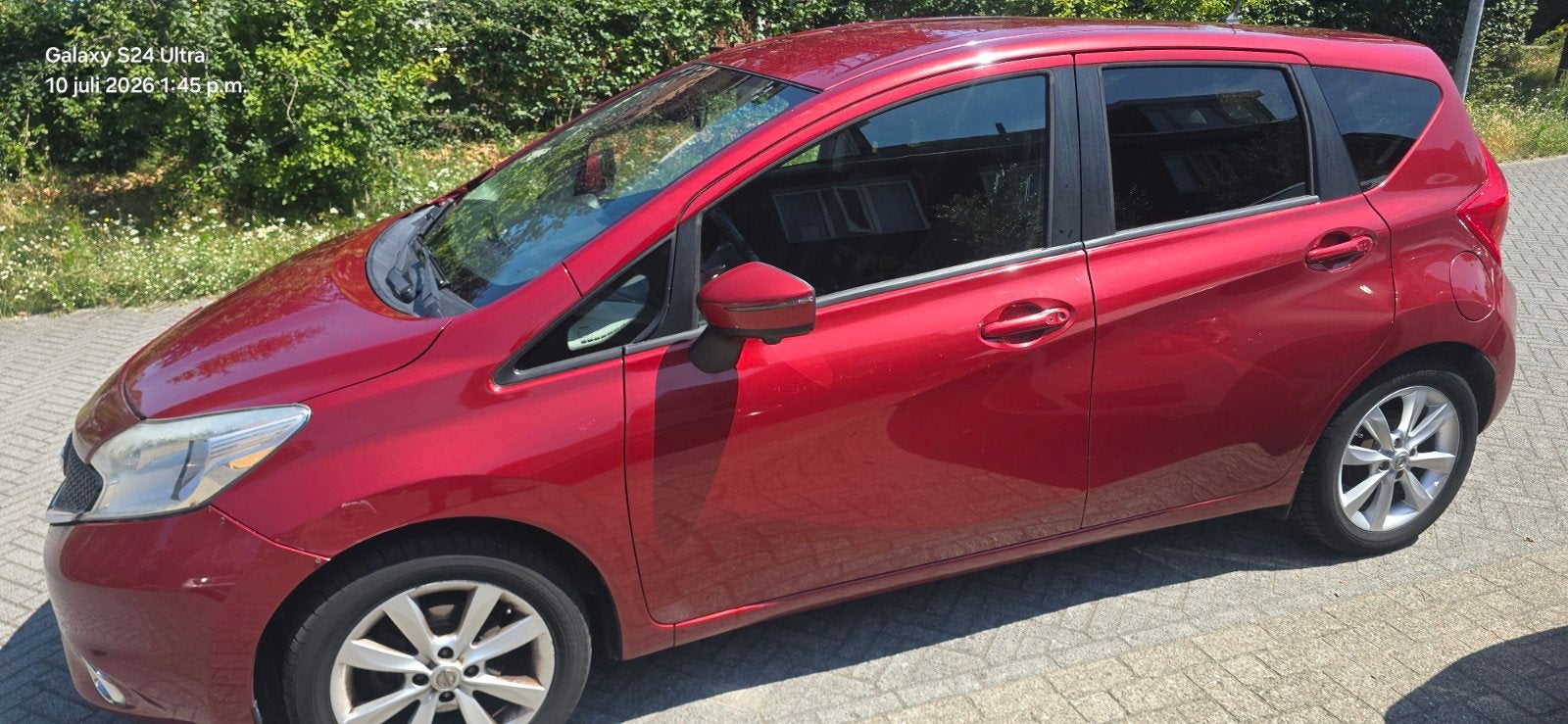 Nissan Note 1.2 Dig-s 72KW/98PK CVT 2014 Rood, 1045 kg, 1198 cc, 49 €/maand, 98 pk