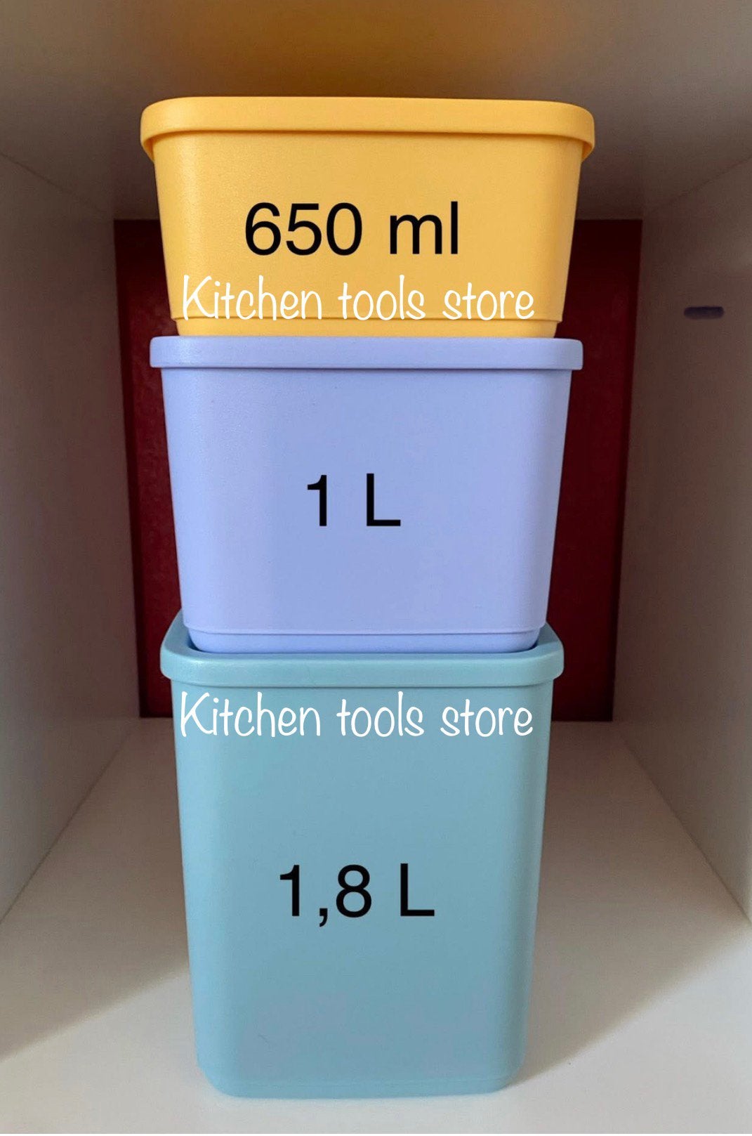 Nieuw Tupperware Cubix Set bewaarbak voorraadbus koektrommel, Overige kleuren, Nieuw, Ophalen of Verzenden, Met deksel