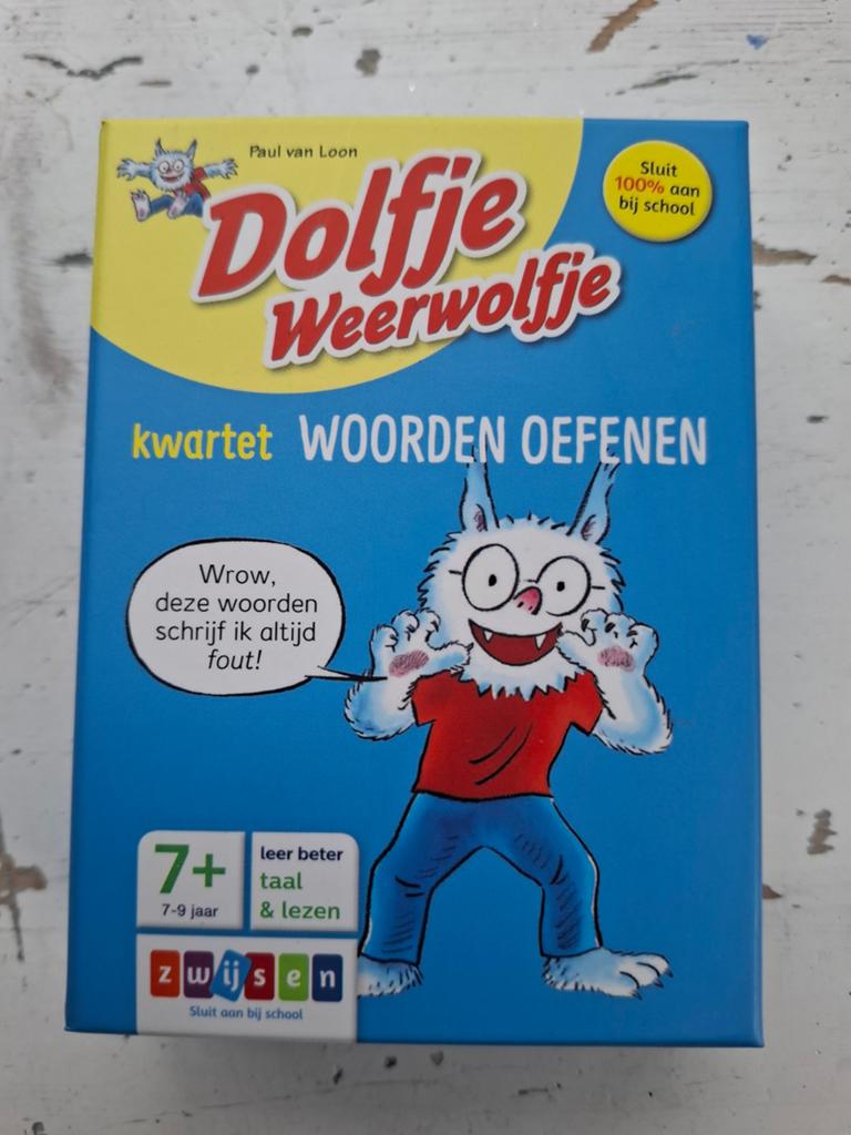 Dolfje Weerwolfje Kwartet: Woorden Oefenen, Hobby en Vrije tijd, Gezelschapsspellen | Kaartspellen, Drie of vier spelers, Ophalen of Verzenden