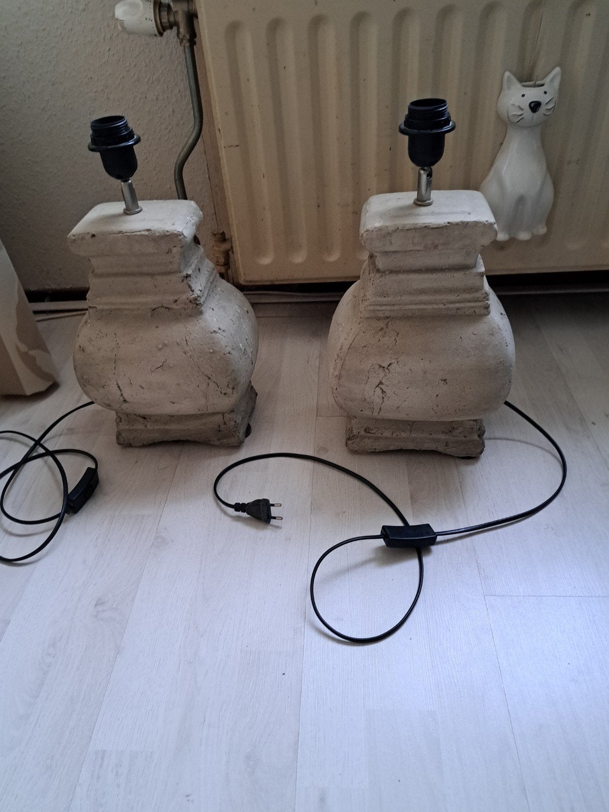 Lampenvoet. Twee stuks., Ophalen, Overige materialen, Met schakelaar, 44 cm