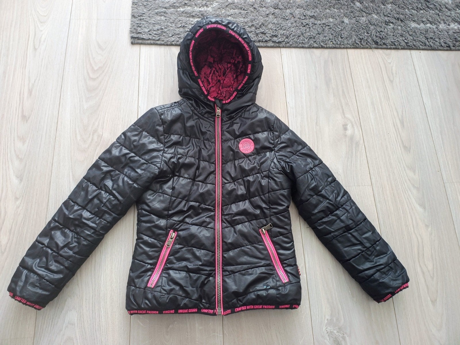 Vingino reversible herfst meisjes jas 128/134, Ophalen, Zo goed als nieuw, Meisje, Jas