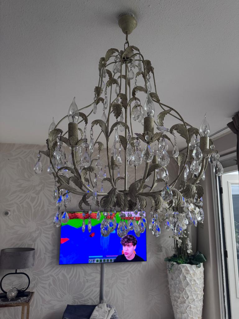 Kroonluchter lamp  barok style, Ophalen, Gebruikt