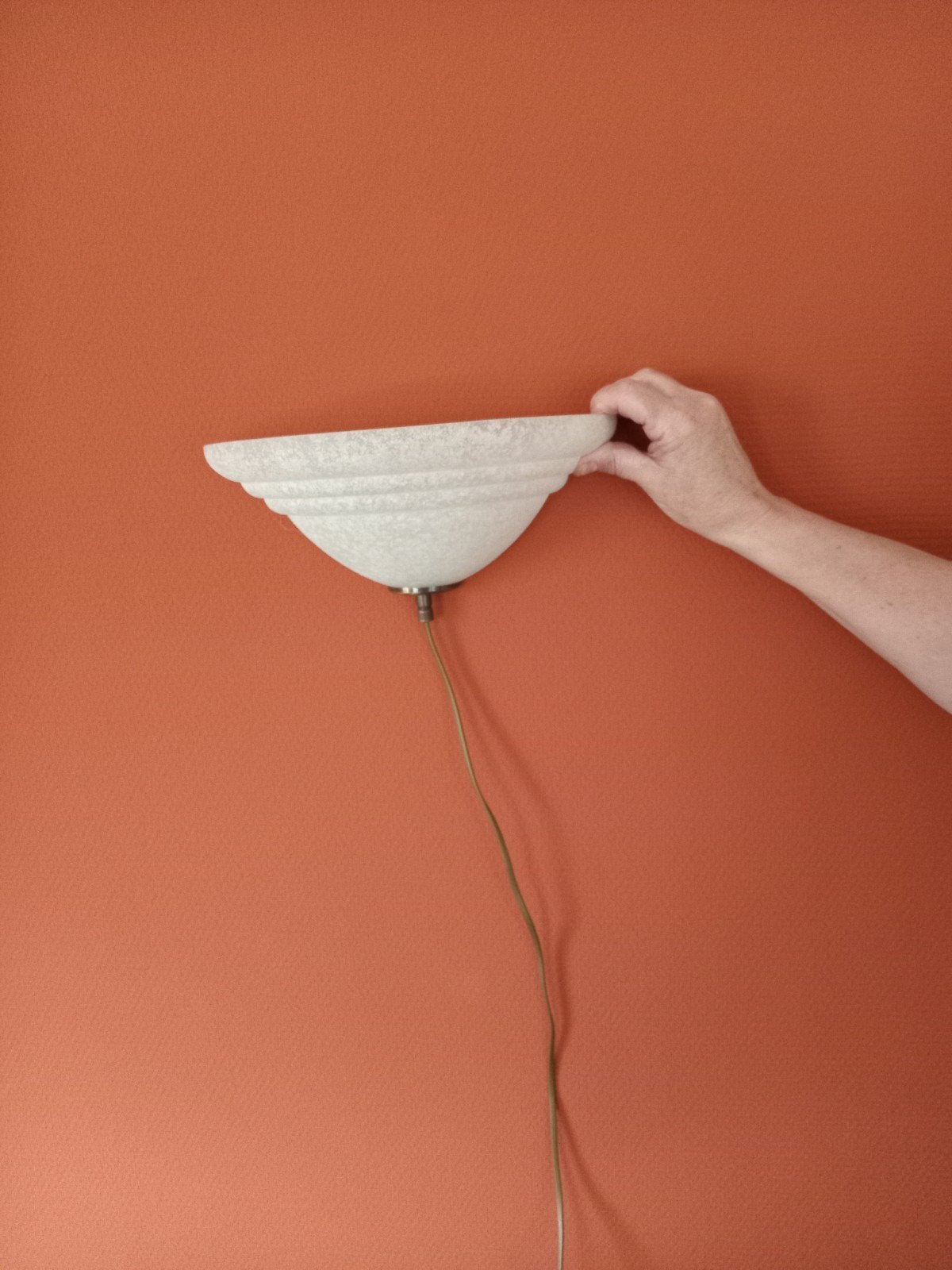 Wandlamp van glas, Gebruikt, E14 (klein), Ophalen of Verzenden, Glas