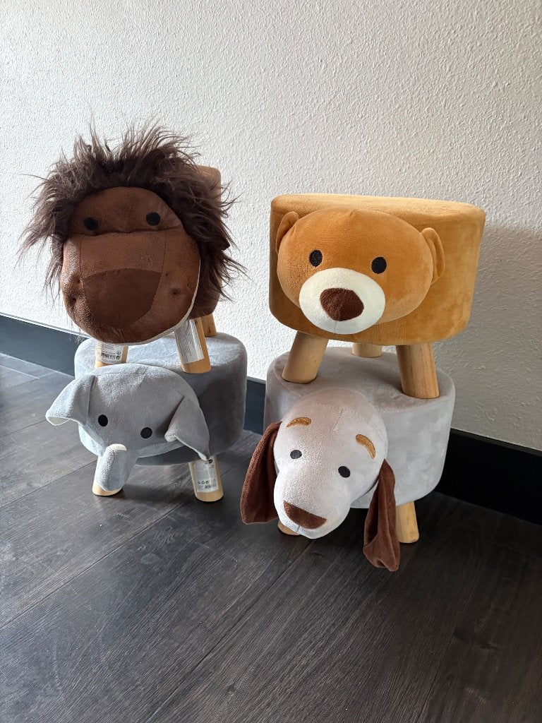 Dieren decoratie poefjes, Ophalen, Zo goed als nieuw, Wanddecoratie