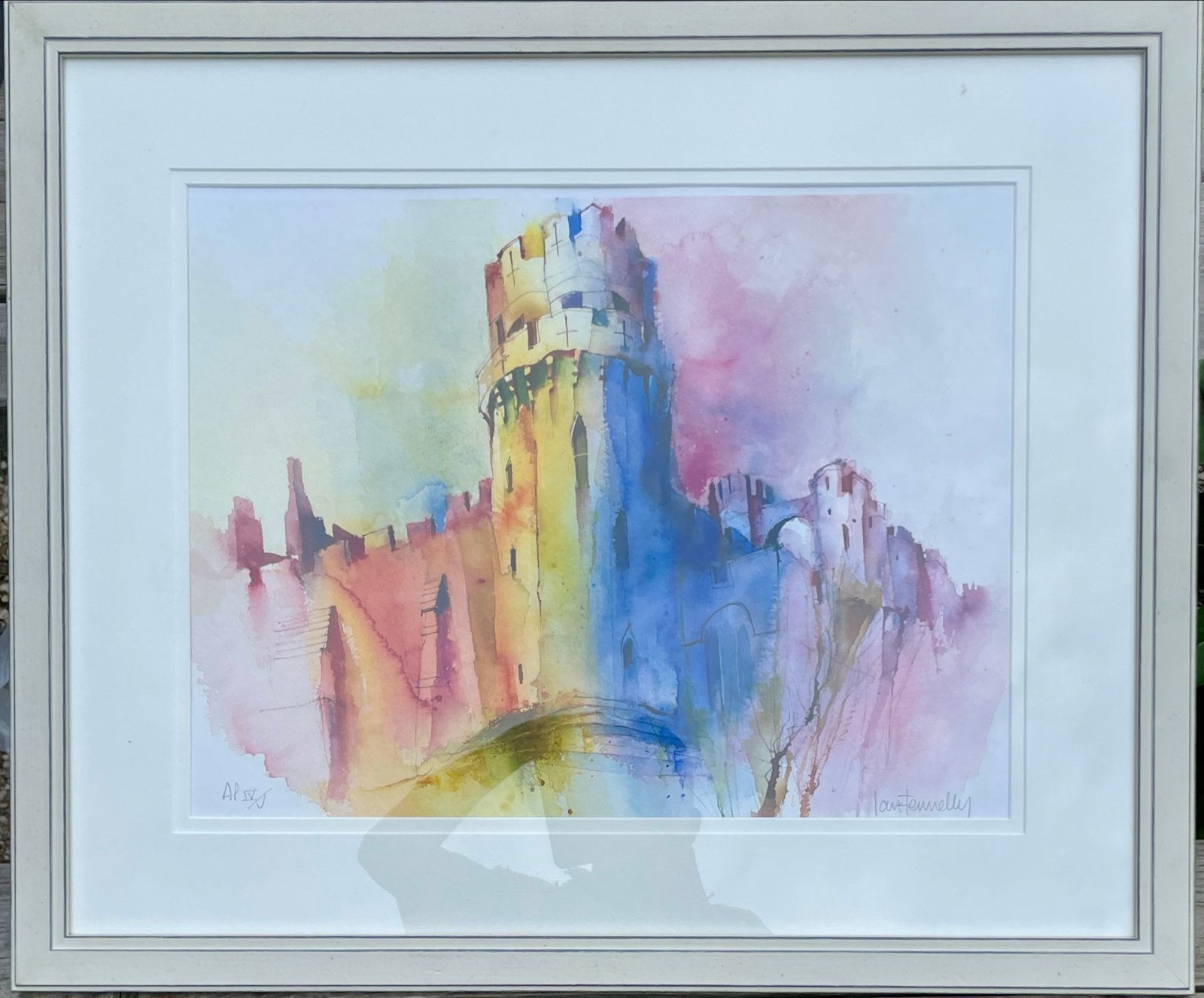Ian Fennelly - Warwick Castle - Limited Edition AP, Antiek en Kunst, Kunst | Schilderijen | Klassiek, Ophalen of Verzenden