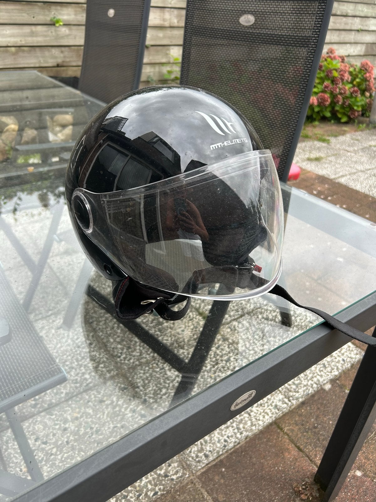 MT Helmets Scooterhelm - Zwart - Maat XS (past als M), Ophalen, Zo goed als nieuw, Medium