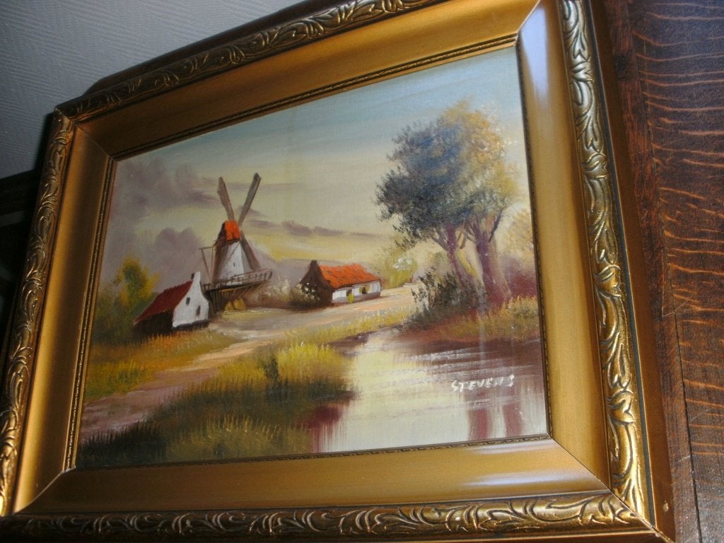 *2 mooie gesigneerde schilderijen -Vermeld in PIRON, BAS.., Ophalen of Verzenden, Origineel werk