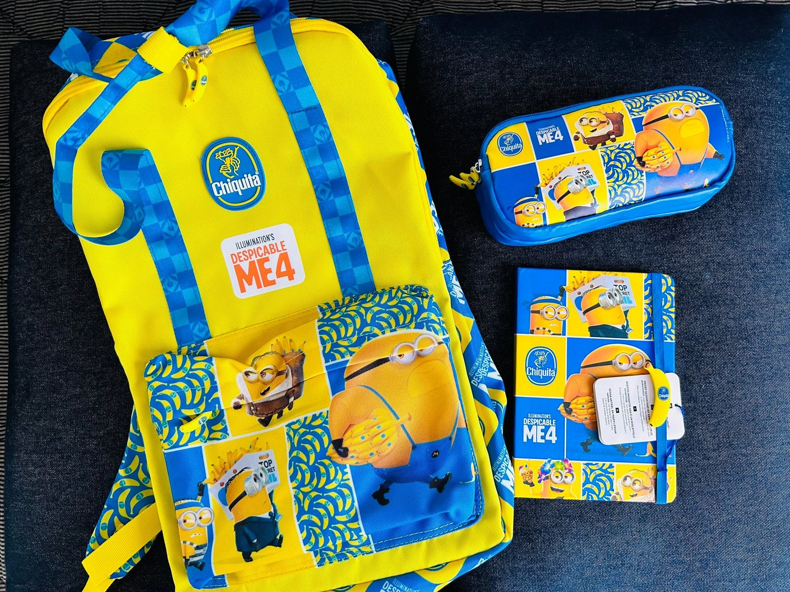 Nieuw Set MINIONS Chiquita Rugzak+Etui+Schrift DESPICABLEME4, 25 tot 40 cm, Nieuw, Ophalen of Verzenden, Overige merken
