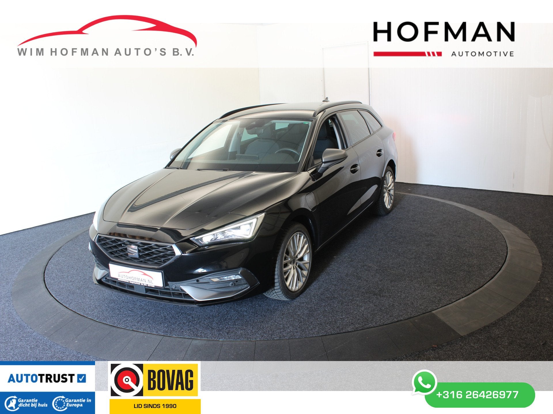 SEAT Leon Sportstourer 1.4 TSI eHybrid PHEV FR Camera 204PK, Auto's, 1556 kg, Gebruikt, Zwart, 4 cilinders