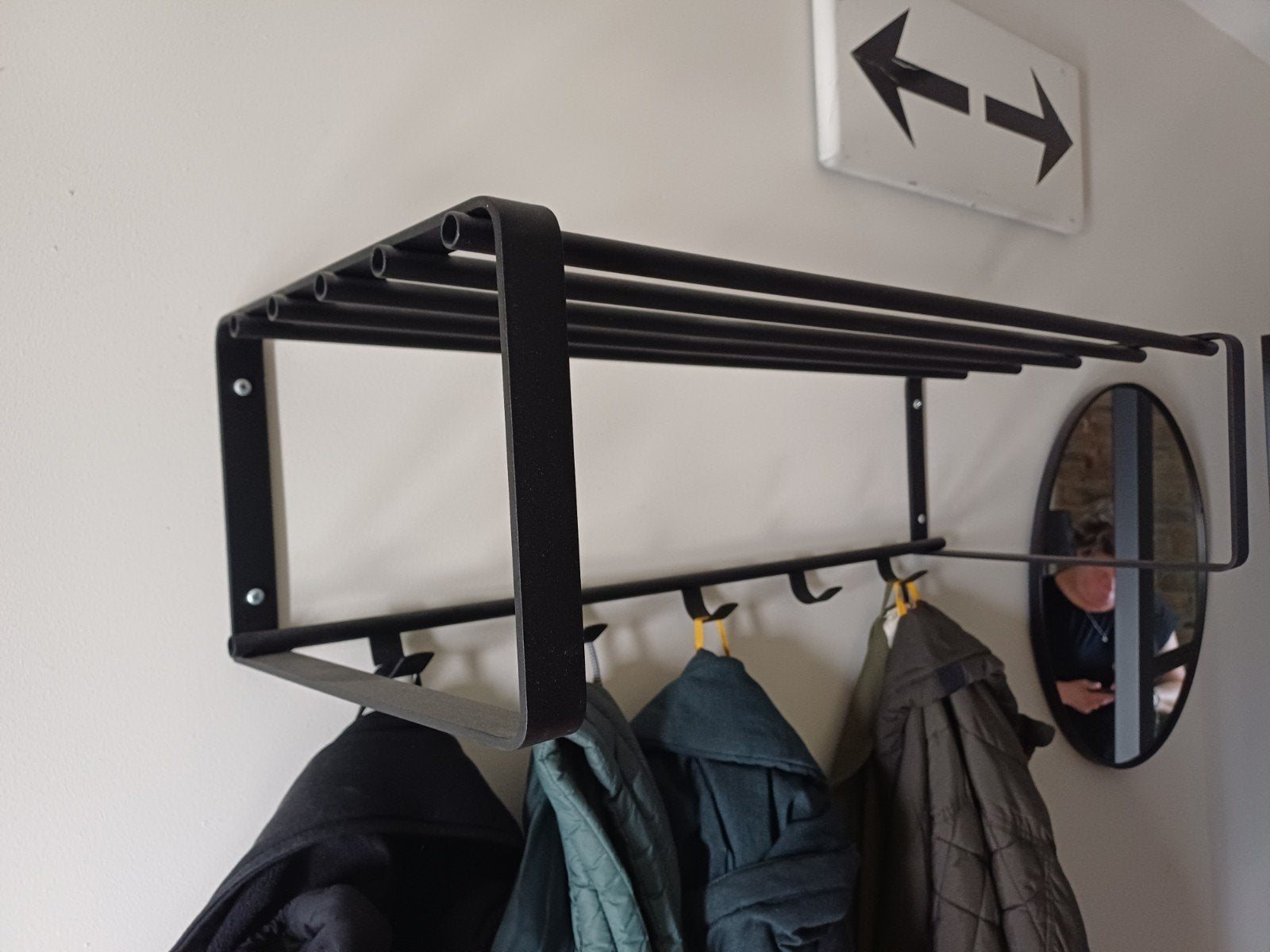 Spinder Design Rex 2 Wandkapstok - Zwart, Zo goed als nieuw, Minder dan 100 cm, Metaal, Ophalen