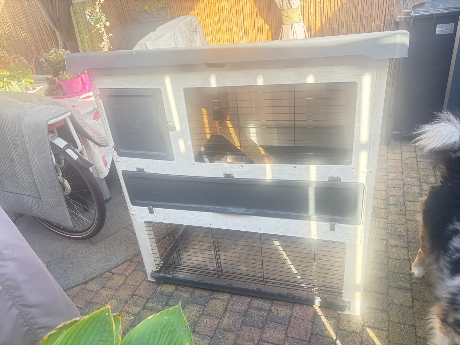 Konijnenhok, Dieren en Toebehoren, Ophalen, 110 cm of meer, Zo goed als nieuw, 90 cm of meer
