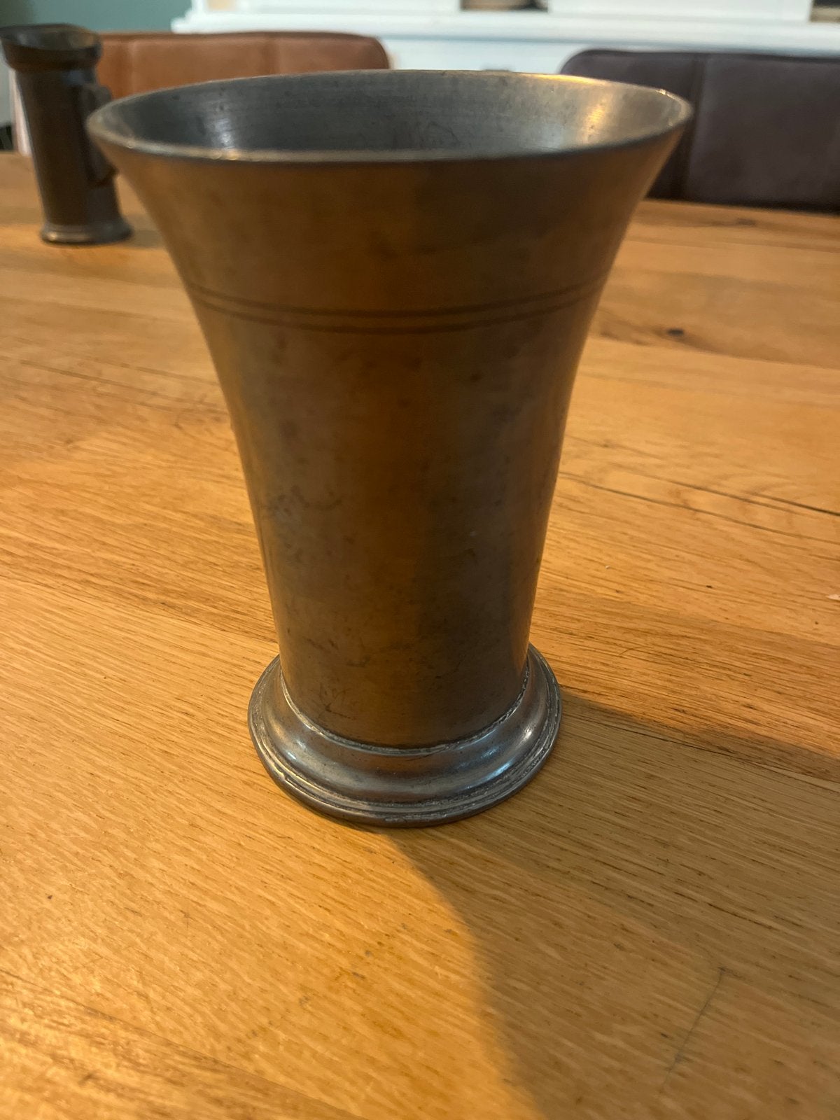 Antieke tinnen beker - Vintage drinkbeker, Ophalen