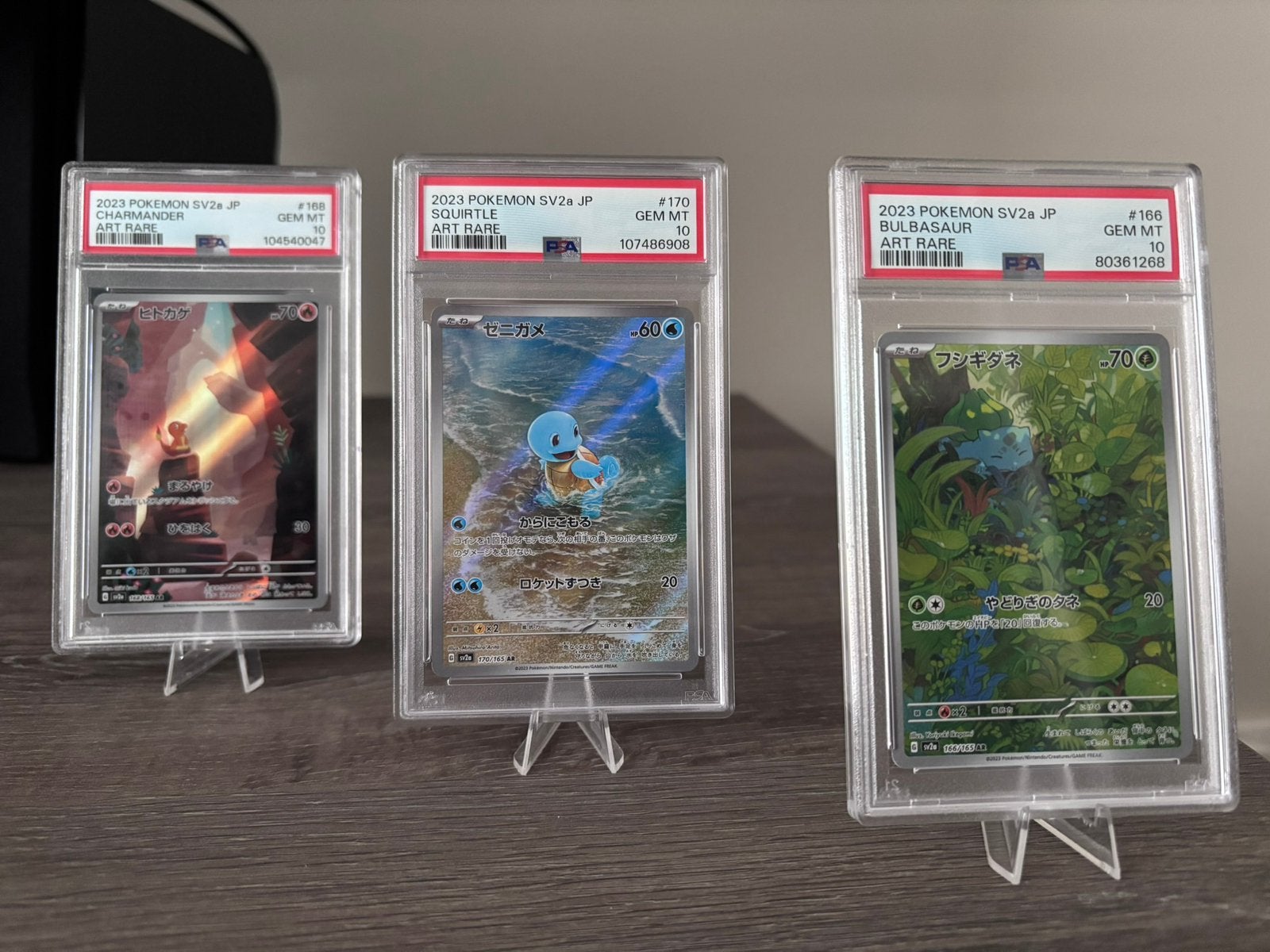 SET PSA 10 / Bulbasaur / Squirtle / Charmander, Ophalen, Nieuw, Meerdere kaarten