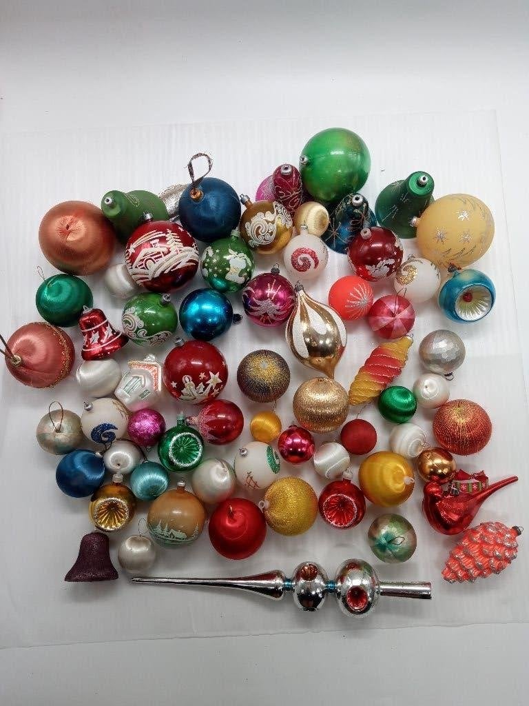 Grote partij kunststof kerstballen + piek, Diversen, Kerst, Ophalen of Verzenden, Gebruikt