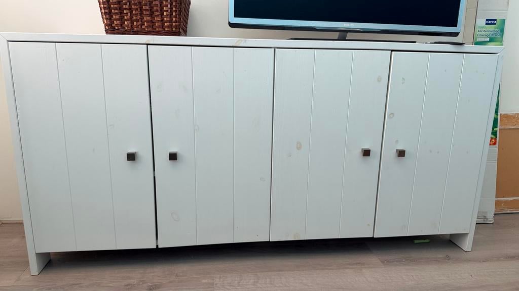 Witte houten dressoir / tv kast Jan des Bouvrie, Ophalen, Gebruikt