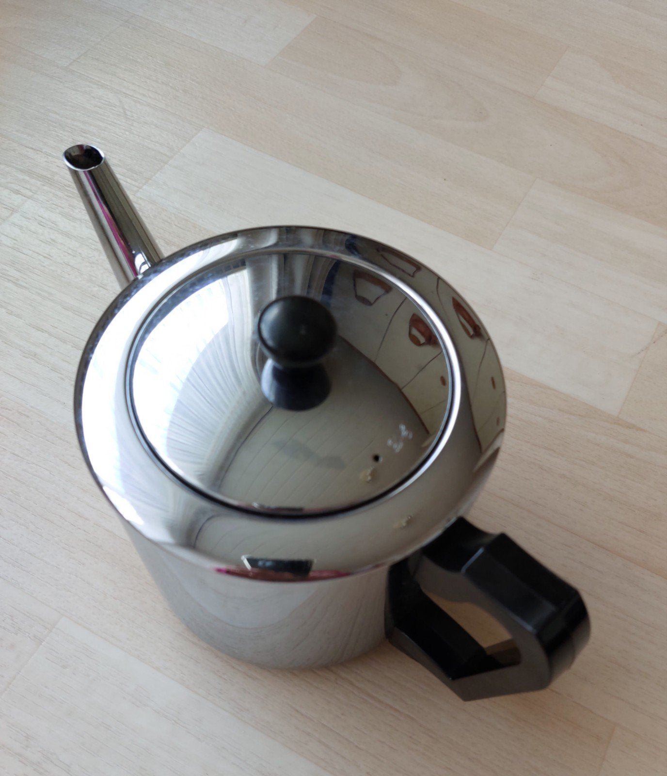 Douwe Egberts Bredemeijer dubbelwandige theepot izgs.., Theepot/fluitketel, Bredemeijer, Ophalen of Verzenden, Zo goed als nieuw