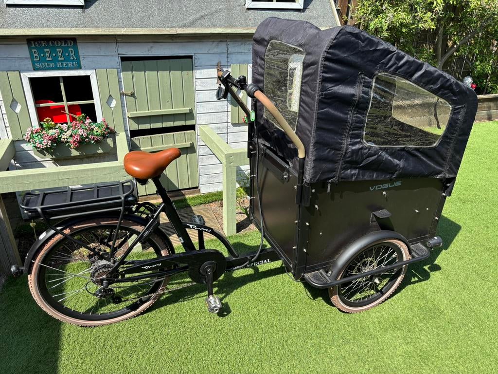 Elektrische bakfiets vogue troy, Fietsen en Brommers, Overige merken, 4 kinderen of meer, Huif, Ophalen of Verzenden