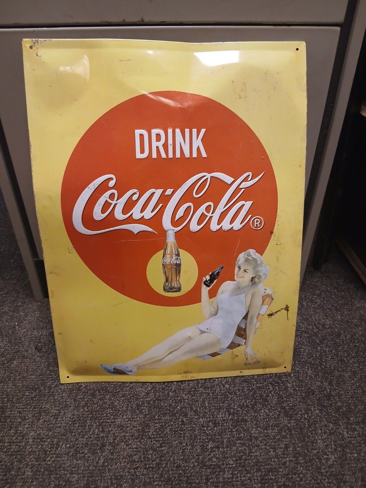 Vintage Coca-Cola reclamebord - 30x40 cm, Ophalen of Verzenden