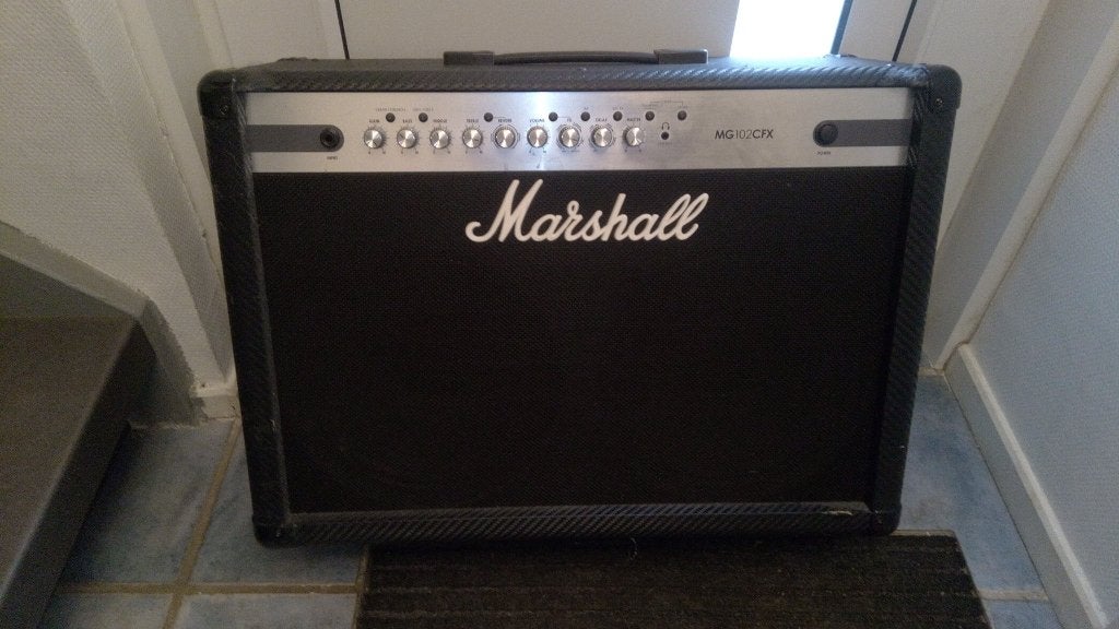 Marshall MG102CFX Gitaarversterker - 100W Combo, Muziek en Instrumenten, Ophalen, Gebruikt, Gitaar, 100 watt of meer
