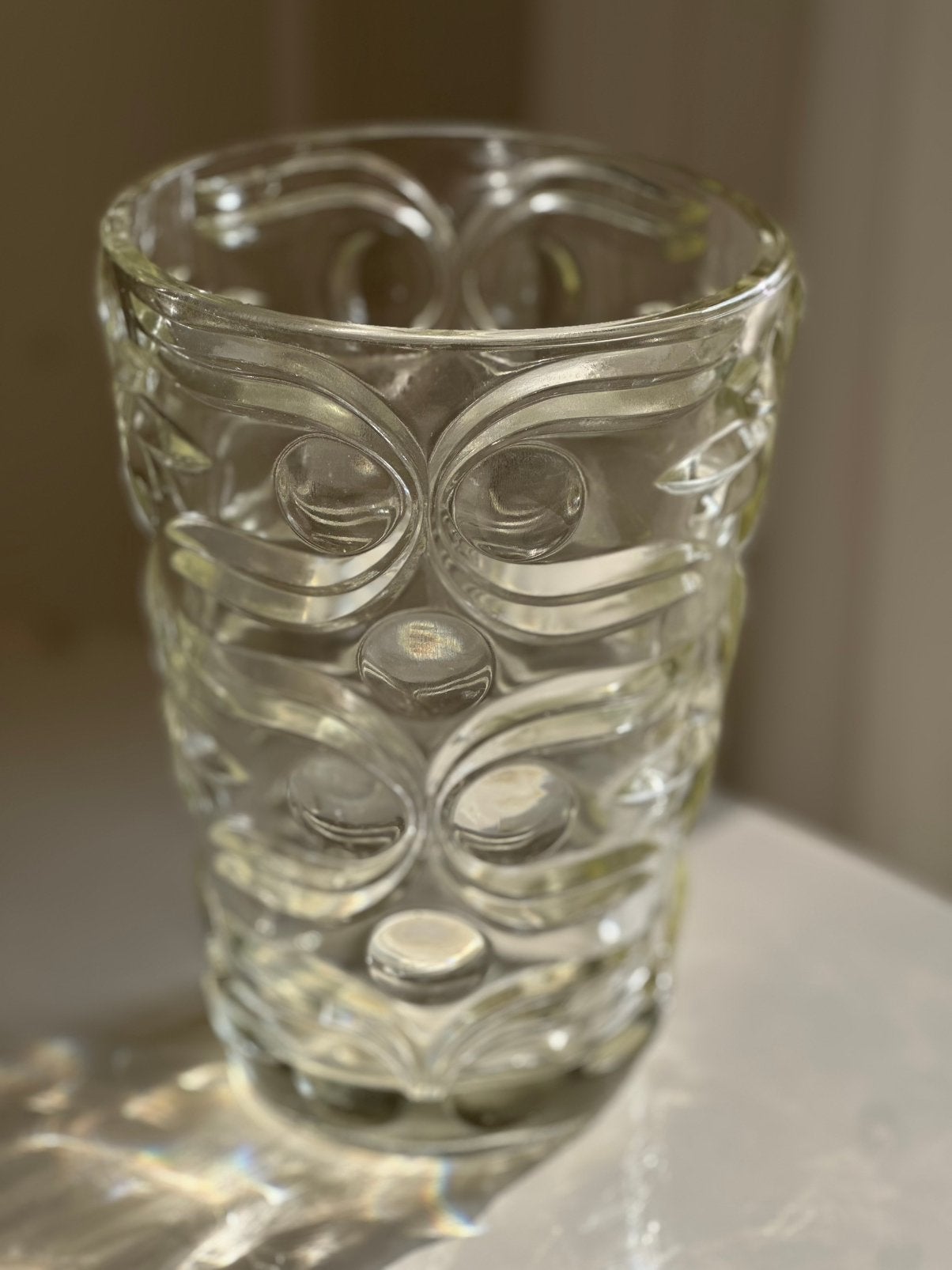 Kristallen Vaas Fidenza Vetratria Midcentury Modern, Antiek en Kunst, Ophalen of Verzenden