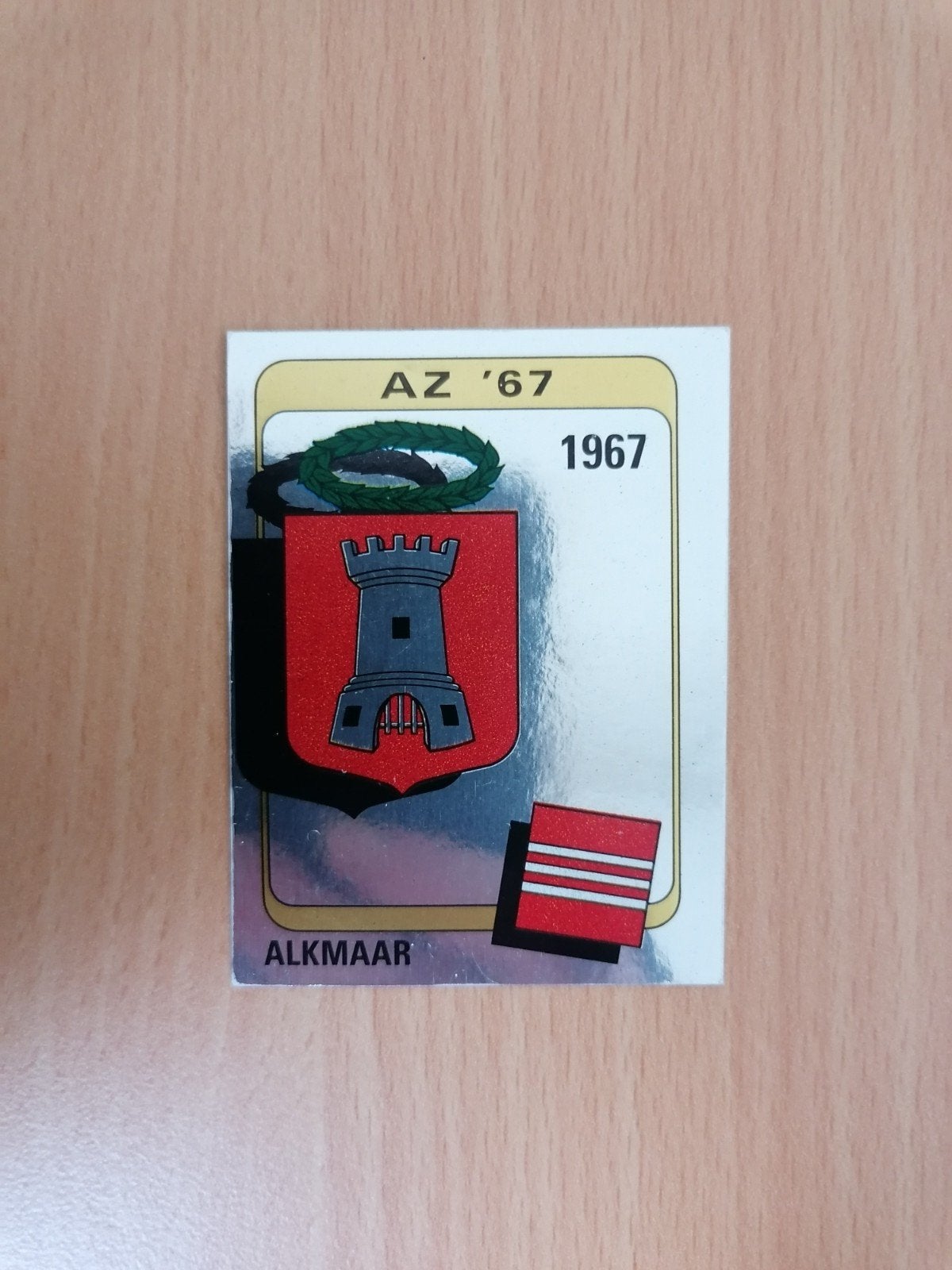 Panini Voetbal 84 #22 AZ '67 embleem., Ophalen of Verzenden, Zo goed als nieuw, Sticker