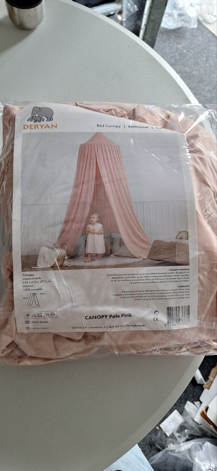 Deryan Bed Canopy Pale Pink - Zo goed als nieuw, Marithalsme 3, 6662 WD Elst, The Netherlands, Ophalen of Verzenden, Deryan B.V.