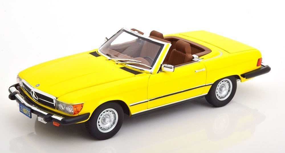 Mercedes-Benz 450 SL 1979 (R107)(US-Version) Geel 1-18 Norev, Hobby en Vrije tijd, Auto, Norev, Ophalen of Verzenden, Norev