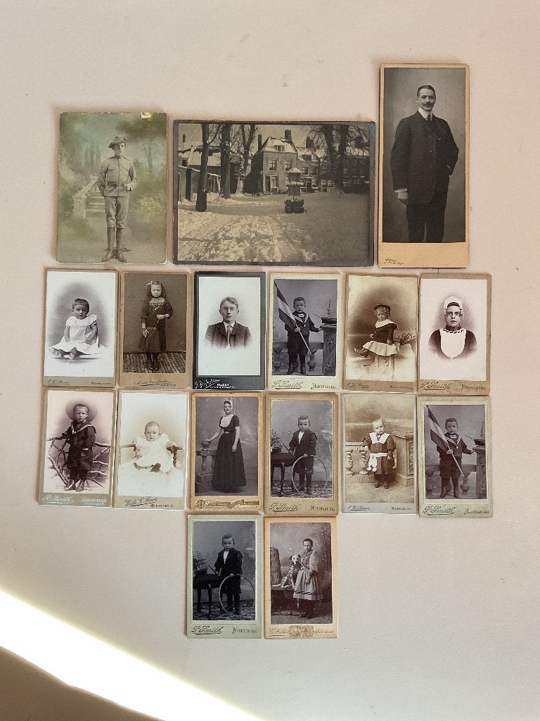 Verzameling cdvs, fotokaarten etc. meeste Zeeland, 1890-1960, Verzenden, Voor 1920, Gelopen, Zeeland